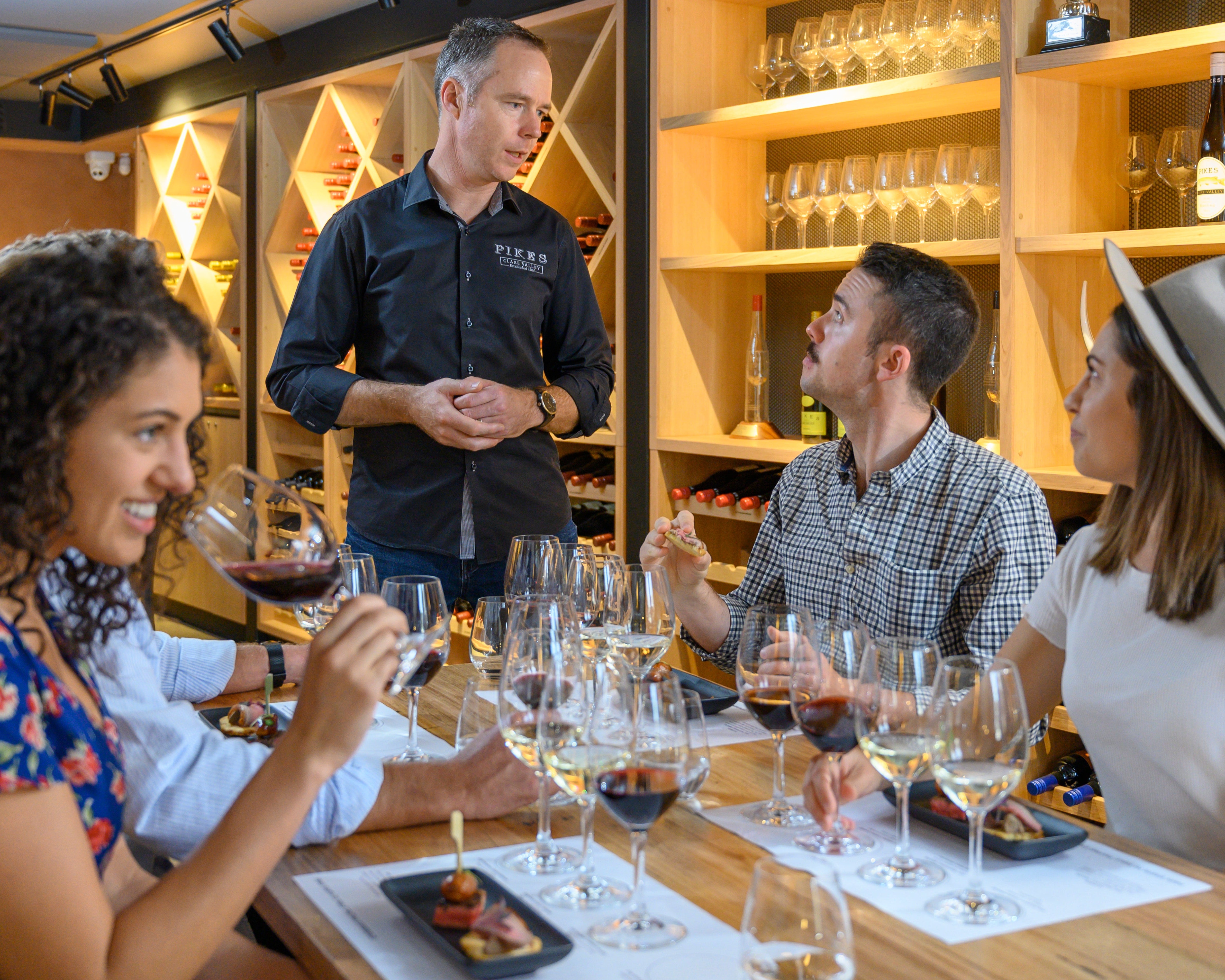 pikes heritage wine tasting experience clare valley hosted wine tasting in cellar at pikes 